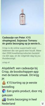 Gratis Tomasu - bij eerste bestelling bij Crisp, Tickets en Kaartjes, Drie personen of meer, Kortingsbon, Overige typen
