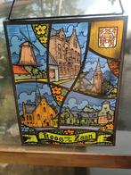 Glas in Lood raamhanger Dorp Koog aan de Zaan "84 W.C Kost, Antiek en Kunst, Antiek | Glas en Kristal, Ophalen of Verzenden