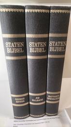 Bijbel, Driedelige Statenbijbel met kanttekeningen (Set B), Ophalen of Verzenden, Gelezen, Christendom | Protestants