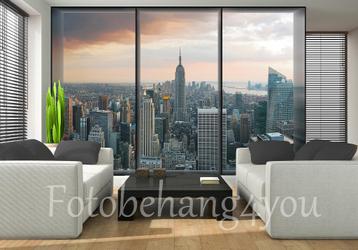 New York fotobehang Window View, Uitzicht op New York behang beschikbaar voor biedingen