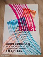 Vintage Kunst Poster - Bergens Kunstforening 1965, Ophalen of Verzenden, A1 t/m A3, Reclame, Rechthoekig Staand