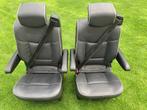 4x Zwart leren Stoelen met gordel en isofix op losse rails., Auto-onderdelen, Interieur en Bekleding, Ophalen, Gebruikt, Overige automerken