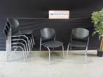 6 stuks stapelstoel / vergaderstoel / kantinestoel Dauphin, Vijf, Zes of meer stoelen, Metaal, Design, Gebruikt