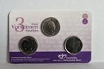 Coincard 2017 - 3 Vorstinnen kwartjes - 1948 - 1955 - 1982, Postzegels en Munten, Munten | Nederland, Ophalen of Verzenden, Koningin Wilhelmina