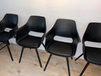 Eetkamerstoelen kunststof kuip 4 stuks zwart, Huis en Inrichting, Stoelen, Ophalen of Verzenden, Zo goed als nieuw, Zwart, Kunststof