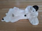 Vintage beeldje Pierot liggend jaren 80, Antiek en Kunst, Ophalen of Verzenden