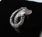 925 Zilveren slangen ring slang snake maat 17, Sieraden, Tassen en Uiterlijk, Ringen, Ophalen, Zo goed als nieuw, 17 tot 18, Dame of Heer