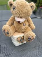 Teddybeer beige met speelblok, Verzamelen, Beren en Cherished Teddies, Ophalen of Verzenden, Zo goed als nieuw, Stoffen beer, Overige merken