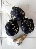 Tijger kerstballen hangers en vogeltje goud, Ophalen of Verzenden, Zo goed als nieuw