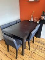 Tafel + 6 eetstoelen IKEA, Huis en Inrichting, Tafels | Eettafels, Ophalen, Rechthoekig, 50 tot 100 cm