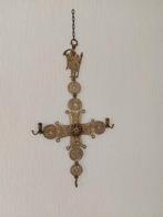 Bronzen ornament kruis, Ophalen of Verzenden, Zo goed als nieuw, Beeld(je)