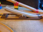 Houten treinbaan klapbrug (Duplo, Ikea, Brio, Lidl, ), Ophalen of Verzenden, Zo goed als nieuw, Duw- of Trekspeelgoed