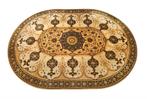 Vintage oosters wol ovaal Concerto vloerkleed 143x199cm, Gebruikt, 100 tot 150 cm, Ophalen of Verzenden, 150 tot 200 cm