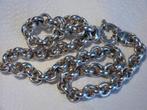 Mooie massieve zilveren koningsketting 43,5 cm, 43.5 gram., Verzenden, Zilver, Ketting