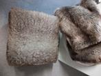 Poef met 2 slopen voor kussens bruin beige, Huis en Inrichting, Woonaccessoires | Kussens, Ophalen of Verzenden