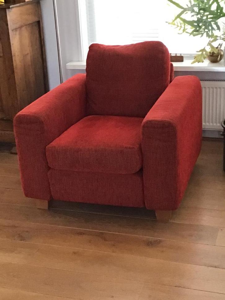 Gelderland stoel / fauteuil ( 5816) , Rood, izgst, Huis en Inrichting, Fauteuils, Gebruikt, Stof, 75 tot 100 cm, 75 tot 100 cm