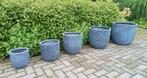 Arizona potten fybre clay in vijf maten nieuw., Tuin en Terras, Bloempotten, Overige materialen, 40 cm of meer, Rond, Nieuw