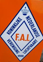 Pracht emaille tekstbord uit de luchtvaart branche🛩, Reclamebord, ., Ophalen of Verzenden, Zo goed als nieuw