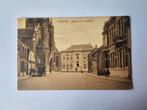 oude ansichtkaart Tilburg Markt met stadhuis, Verzamelen, Ophalen of Verzenden, Voor 1920, Gelopen, Noord-Brabant
