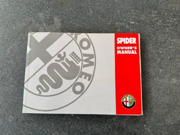 Alfa Romeo Spider 916 ph2 Instructieboek / owners manual beschikbaar voor biedingen