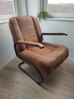 Fauteuil / stoel IVAR stof cognac, Huis en Inrichting, Fauteuils, Industrieel, Stof, 75 tot 100 cm, Zo goed als nieuw