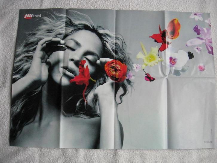 2 Posters SHAKIRA - uit Hitkranten (2003 - 2009 ?), Verzamelen, Muziek, Artiesten en Beroemdheden, Poster, Artwork of Schilderij