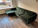 Groene Fluweel Hoekbank - Links, Huis en Inrichting, Banken | Bankstellen, Ophalen, 250 tot 300 cm, Hoekbank, 75 tot 100 cm