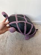 Vintage schildpad kussen, 55x33cm. Patchwork 60s 70s retro, Verzenden, Gebruikt, Overige kleuren, Overige vormen