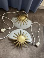 Twee Wandlampen “Zon”, Huis en Inrichting, Ophalen, Glas
