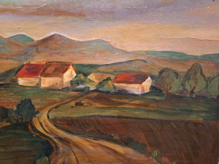 Schilderij Toon Hermans - Landschap, Antiek en Kunst, Kunst | Schilderijen | Klassiek, Ophalen of Verzenden