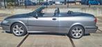 Klassieke Saab 9-3 2.0 T Cabrio 2001 Grijs, Auto's, Voorwielaandrijving, 74 €/maand, 4 cilinders, Cabriolet