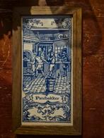 Delfts Blauw Tegeltableau - Patébakker, Antiek en Kunst, Antiek | Wandborden en Tegels, Ophalen of Verzenden