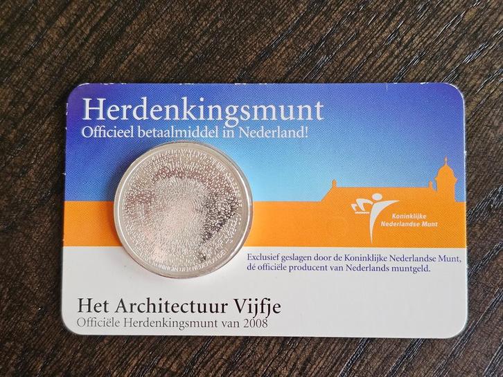 Architectuur Vijfje - Coincard, Postzegels en Munten, Munten | Nederland, Losse munt, Euro's, Koningin Beatrix, Ophalen of Verzenden