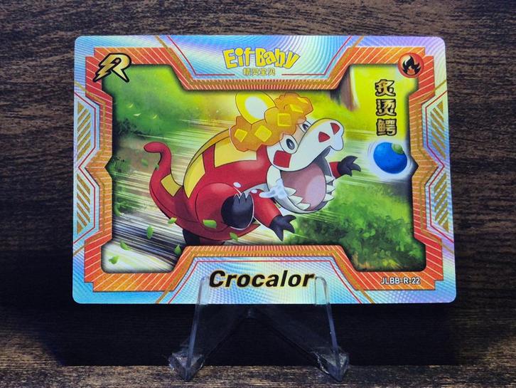 Eif Baby Crocalor, Hobby en Vrije tijd, Verzamelkaartspellen | Pokémon, Nieuw, Foil, Verzenden