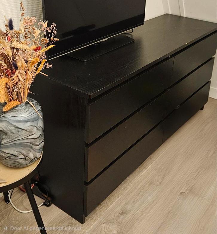 Gratis Ikea Malm ladekast met 6 lades, Huis en Inrichting, Kasten | Ladekasten, Gebruikt, Minder dan 100 cm, 50 tot 100 cm, 25 tot 50 cm