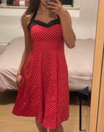 Vintage Rode Polka Dot Jurk, Cocktailjurk, Zo goed als nieuw, Rood, Ophalen