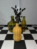 Pronto vazen 42 cm hoog, Geel, Nieuw, Ophalen of Verzenden, Glas