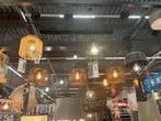 Hanglamp Gamma Zwart Riet - 3 Lampen, Huis en Inrichting, Lampen | Hanglampen, Ophalen, Zo goed als nieuw, Metaal, 75 cm of meer