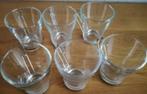 Vintage thee-/koffie glazen met rvs handvat, per stuk € 2,50, Huis en Inrichting, Keuken | Servies, Glas of Glazen, Ophalen of Verzenden