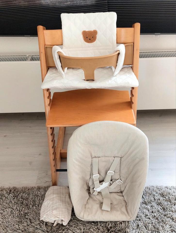 Complete set! Tripp Trapp, newborn, beugel, kussenset etc, Kinderen en Baby's, Kinderstoelen, Gebruikt, Meegroeistoel, Ophalen