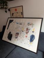 Large Basquiat Print w/Frame, Ophalen, 100 tot 125 cm, 75 cm of meer, Print
