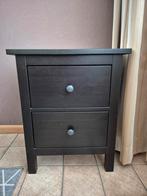 Nachtkast Hemnes - Zwart, Huis en Inrichting, Slaapkamer | Nachtkastjes, Ophalen, Gebruikt, Minder dan 45 cm, Minder dan 55 cm