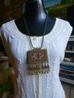 vintage etnische ketting, Sieraden, Tassen en Uiterlijk, Kettingen, Met kristal, Overige materialen, Gebruikt, Ophalen of Verzenden