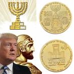 Donald Trump op vergulde munt bij Joodse Tempel in Jeruzalem, Postzegels en Munten, Verzenden, Noord-Amerika, Losse munt, Goud