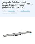 Hansgrohe Raindrain douchegoot inbouw conpleet 80cm, Ophalen of Verzenden, Nieuw, Rvs, Douche