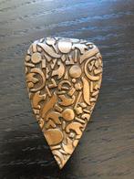 Jaren 30 broche met klem - koper of brons, Sieraden, Tassen en Uiterlijk, Broches, Ophalen of Verzenden, Gebruikt, Bruin, Brons
