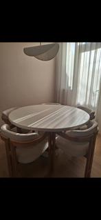 Eettafel beton ciré 130 cm. van ONE OF A KIND SHE kleur sand, Huis en Inrichting, Tafels | Eettafels, Ophalen, Rond, 100 tot 150 cm