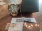 Goudkleurig Diesel Horloge - Zo Goed Als Nieuw!, Overige merken, Staal, Staal, Polshorloge