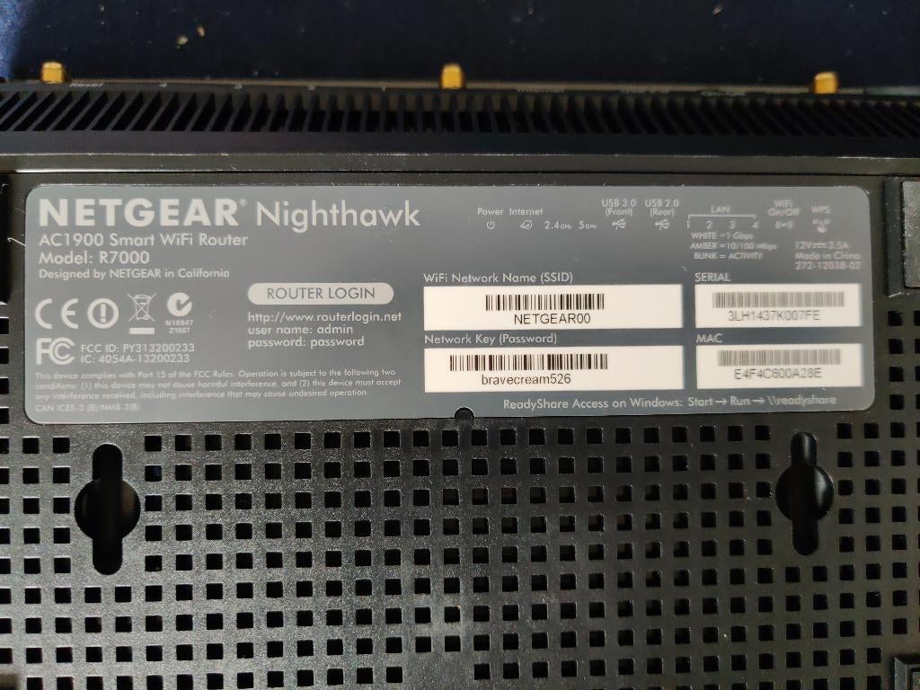 Netgear Nighthawk AC1900 R7000 Smart WiFi Router, Computers en Software, Routers en Modems, Ophalen of Verzenden