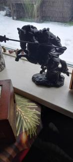 Te koop zeer mooi beeld van paard met denk samoerai man, Antiek en Kunst, Ophalen